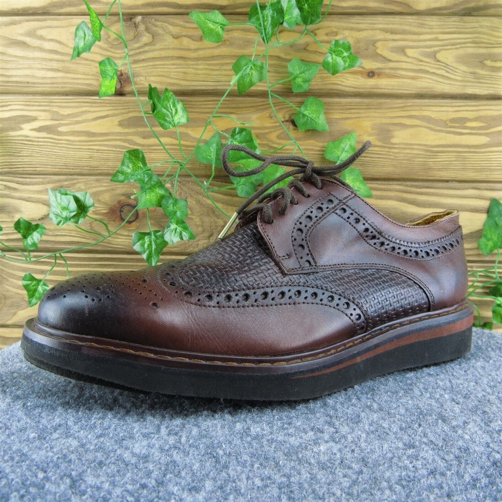 Belvedere Luis Men Brogues Shoes Brown Leather Lace Up Size‎ 9.5 Medium